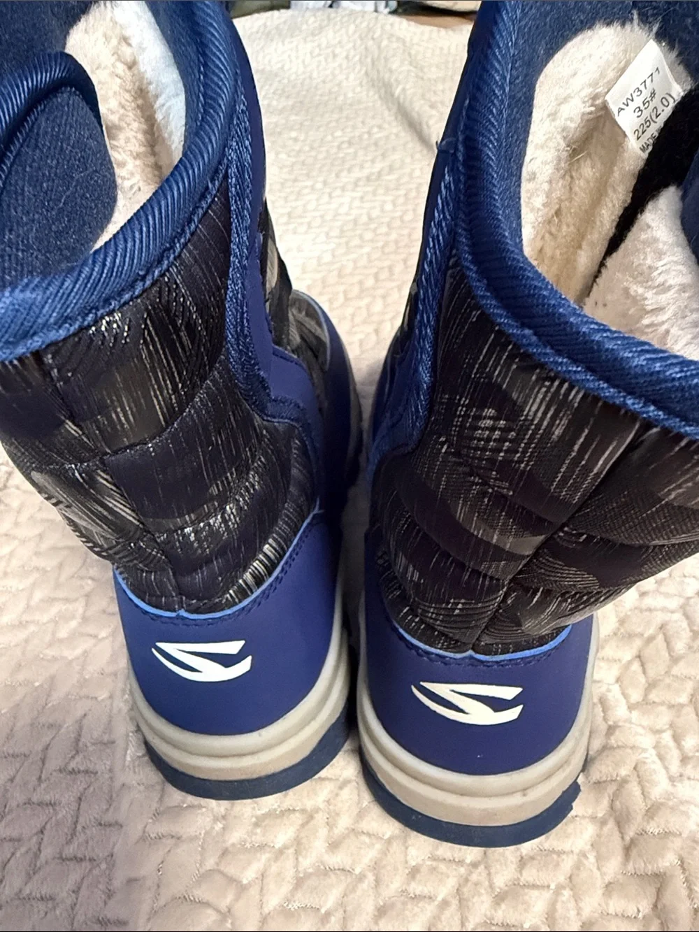 Hobibear Kids Blue Waterproof Snow Boots